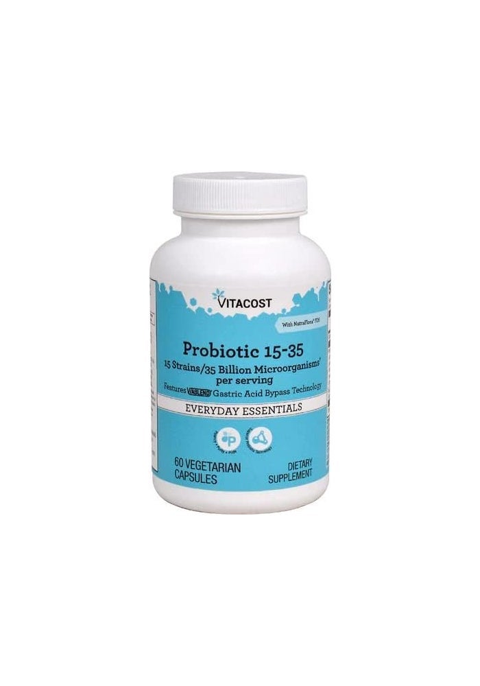 Vitacost Brand Vitacost Probiotic 15-35 - 35 Billion CFU - 60 Vegetarian Capsules - Image 2